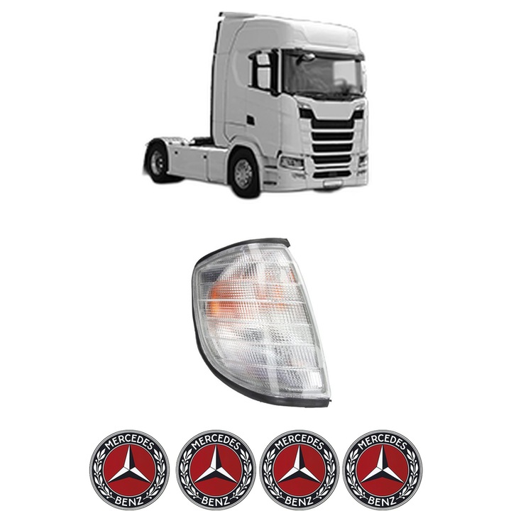 Semnalizator Fata Dreapta MERCEDES-BENZ S din 1979-2013, Auto, Depo, 4 Stickere auto cu MERCEDES-BENZ