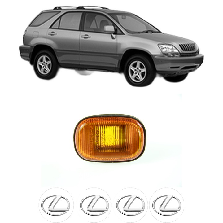 Semnalizator Partea Dreapta / Stanga LEXUS RX (MCU15) din 1998-2003, Auto, Depo, 4 Stickere auto cu LEXUS
