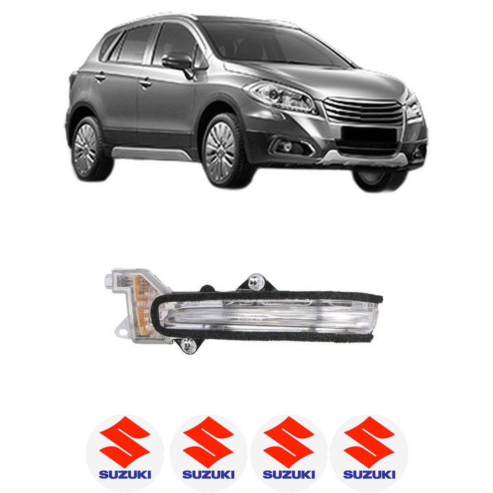 Semnalizator Oglinda Stanga SUZUKI SX4 S-CROSS (JY) din 2013-2022, Auto, Blic, 4 Stickere auto cu SUZUKI