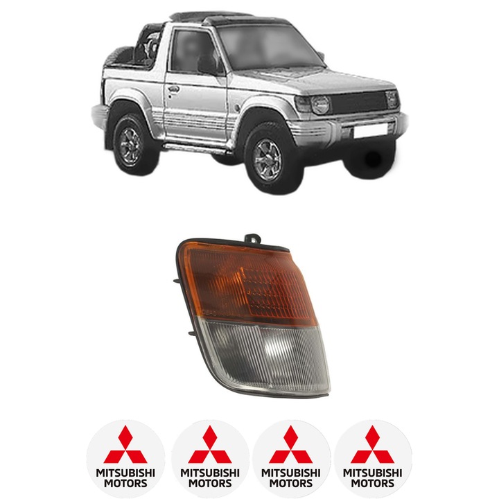 Semnalizator Fata Dreapta MITSUBISHI PAJERO II Canvas Top (V2_C, V4_C) din 1990-2000, Auto, Depo, 4 Stickere auto cu MITSUBISHI