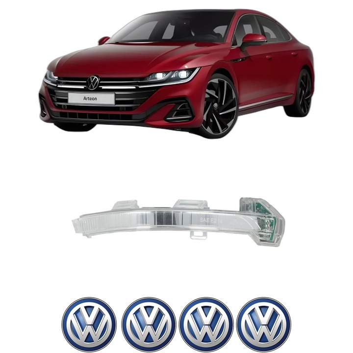 Semnalizator Oglinda Dreapta Volkswagen ARTEON (3H7, 3H8) din 2017-2022, Auto, Blic, 4 Stickere auto cu Volkswagen
