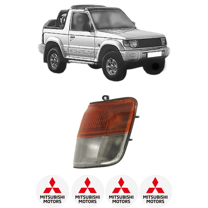 Semnalizator Fata Stanga MITSUBISHI PAJERO II Canvas Top (V2_C, V4_C) din 1990-2000, Auto, Depo, 4 Stickere auto cu MITSUBISHI