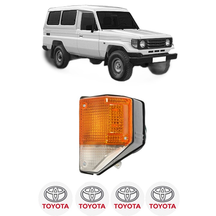 Semnalizator Fata Stanga TOYOTA LAND CRUISER (_J7_, _JL7_) din 1984-1996, Auto, Depo, 4 Stickere auto cu TOYOTA