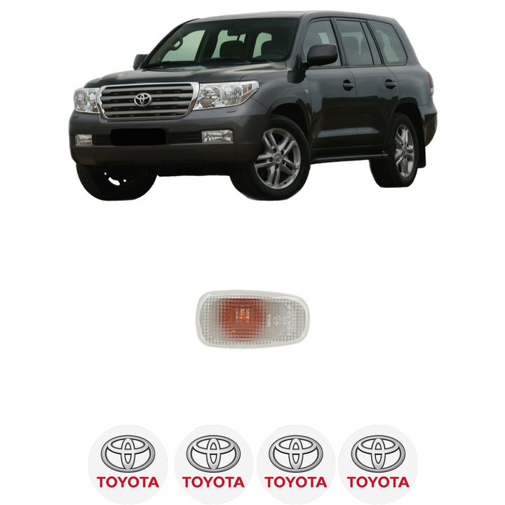 Semnalizator Partea Dreapta / Stanga TOYOTA LAND CRUISER 200 (_J2_) din 2008-2012, Auto, Depo, 4 Stickere auto cu TOYOTA