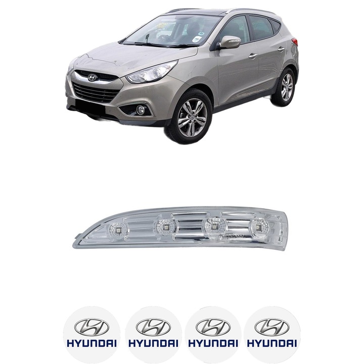 Semnalizator Partea Stanga HYUNDAI ix35 (LM, EL, ELH) din 2009-2015, Auto, Blic, 4 Stickere auto cu HYUNDAI