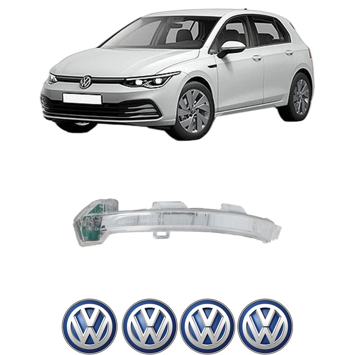 Semnalizator Oglinda Stanga Volkswagen GOLF VIII (CD1, DA1) din 2019-2024, Auto, Blic, 4 Stickere auto cu Volkswagen
