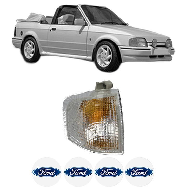 Semnalizator Fata Dreapta FORD ESCORT IV Convertible (ALF) din 1986-1990, Auto, Depo, 4 Stickere auto cu FORD
