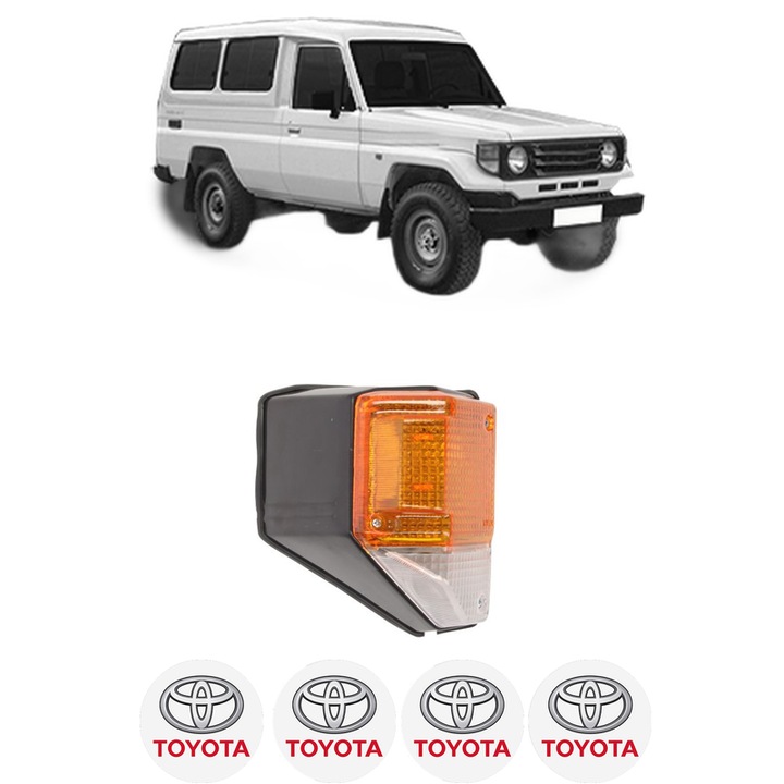Semnalizator Fata Dreapta TOYOTA LAND CRUISER (_J7_, _JL7_) din 1984-1996, Auto, Depo, 4 Stickere auto cu TOYOTA