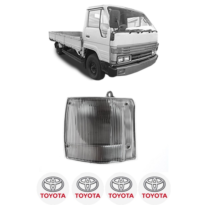 Semnalizator Fata Dreapta TOYOTA DYNA 150 Platform/Chassis (LY_) din 1995-2001, Auto, Depo, 4 Stickere auto cu TOYOTA