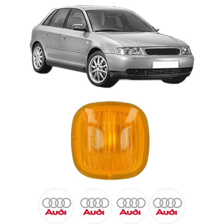 Semnalizator Partea Dreapta / Stanga AUDI A3 (8L1) din 1996-2003, Auto, Blic, 4 Stickere auto cu AUDI