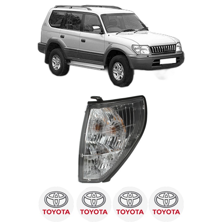 Semnalizator Fata Stanga TOYOTA LAND CRUISER 90 (_J9_) din 1995-2002, Auto, Depo, 4 Stickere auto cu TOYOTA