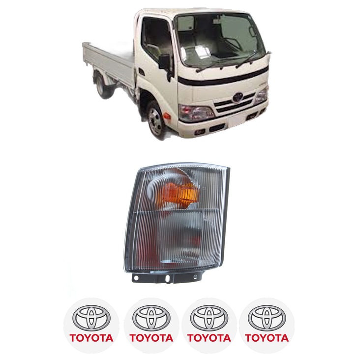 Semnalizator Fata Stanga TOYOTA DYNA 400 Platform/Chassis (BU_, XZU_) din 2000-2006, Auto, Depo, 4 Stickere auto cu TOYOTA