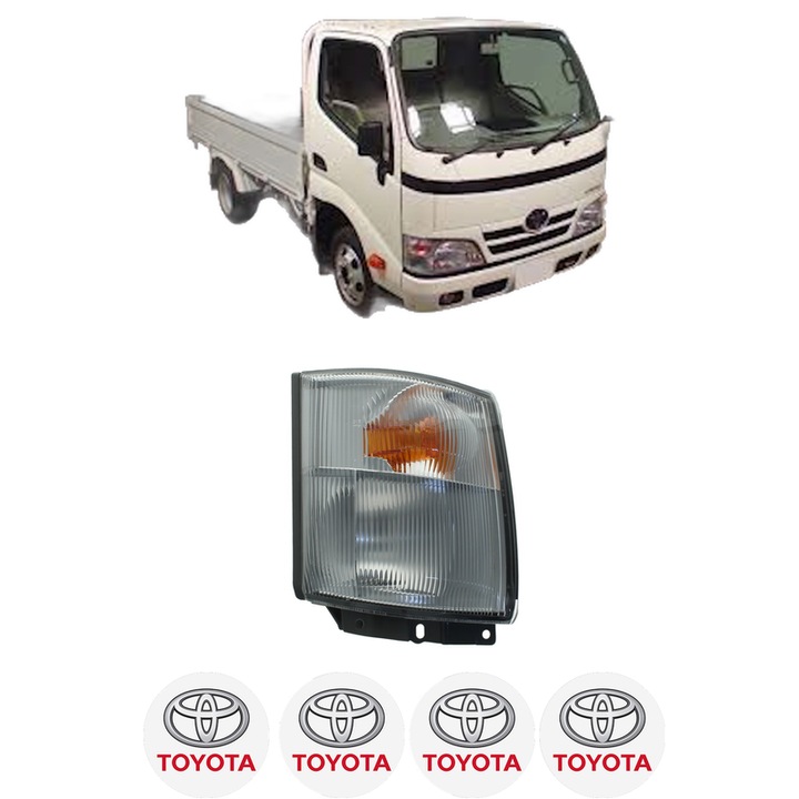 Semnalizator Fata Dreapta TOYOTA DYNA 400 Platform/Chassis (BU_, XZU_) din 2000-2006, Auto, Depo, 4 Stickere auto cu TOYOTA