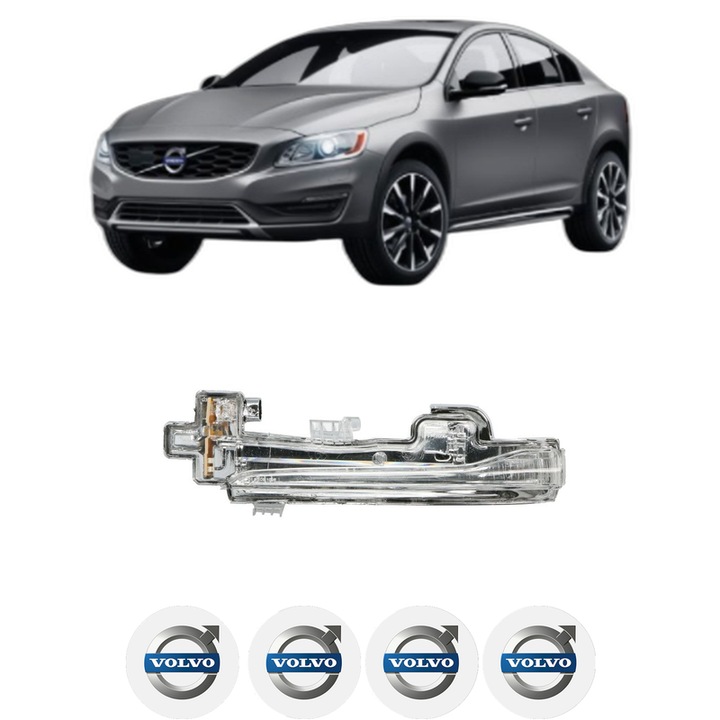 Semnalizator Partea Stanga VOLVO S60 II Cross Country (134) din 2015-2018, Auto, Blic, 4 Stickere auto cu VOLVO