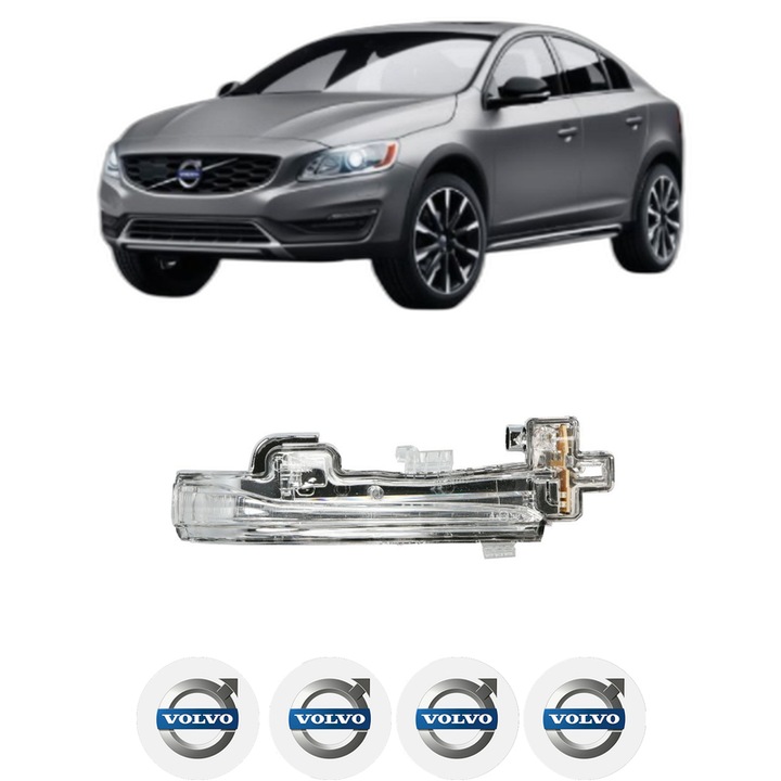 Semnalizator Partea Dreapta VOLVO S60 II Cross Country (134) din 2015-2018, Auto, Blic, 4 Stickere auto cu VOLVO