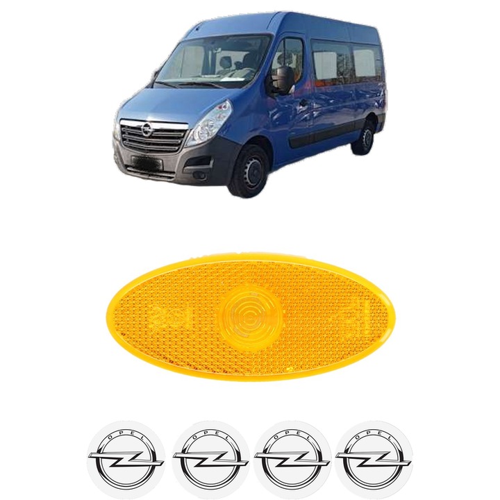 Lumina de clarificare Partea Dreapta / Stanga OPEL MOVANO B Bus (X62) din 2010-2019, Auto, Blic, 4 Stickere auto cu OPEL