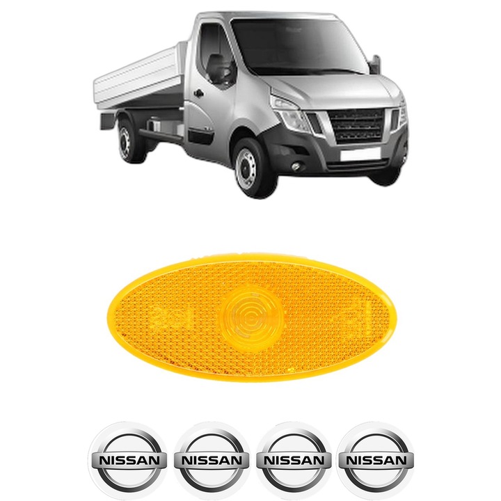Lumina de clarificare Partea Dreapta / Stanga NISSAN NV400 Platform/Chassis (X62, X62B) din 2011-2020, Auto, Blic, 4 Stickere auto cu NISSAN