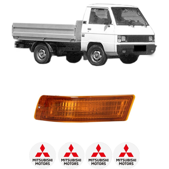Semnalizator Fata Stanga MITSUBISHI L 300 / DELICA II Platform/Chassis (L03_P) din 1983-1994, Auto, Depo, 4 Stickere auto cu MITSUBISHI