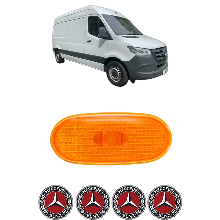 Lumina de clarificare Partea Dreapta / Stanga MERCEDES-BENZ SPRINTER 3-t Van (B910) din 2018-2025, Auto, Blic, 4 Stickere auto cu MERCEDES-BENZ