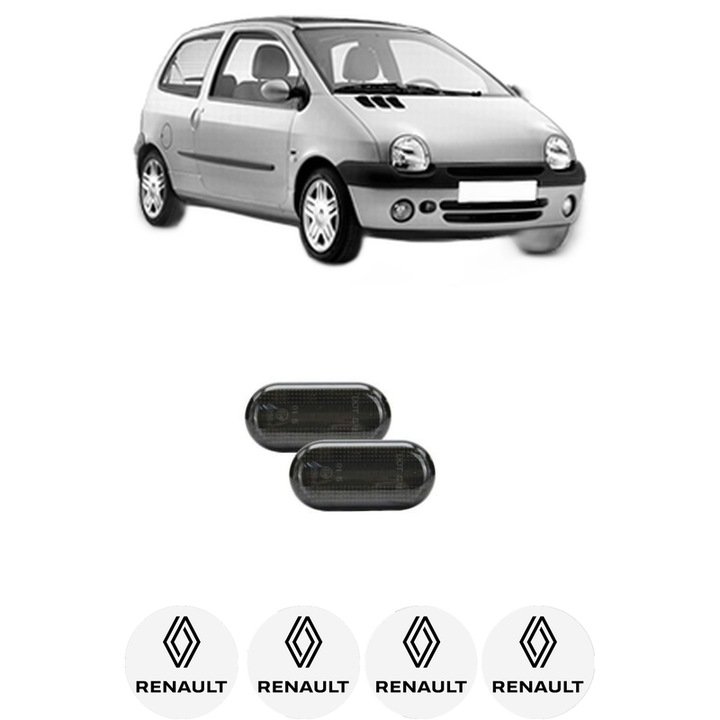 Set lumini semnalizare Partea Dreapta / Stanga RENAULT TWINGO I (C06_) din 1993-2007, Auto, Blic, 4 Stickere auto cu RENAULT
