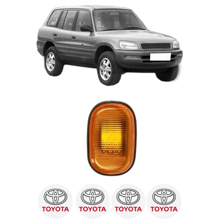 Semnalizator Partea Dreapta / Stanga TOYOTA RAV 4 I (_A1_) din 1994-2000, Auto, Depo, 4 Stickere auto cu TOYOTA