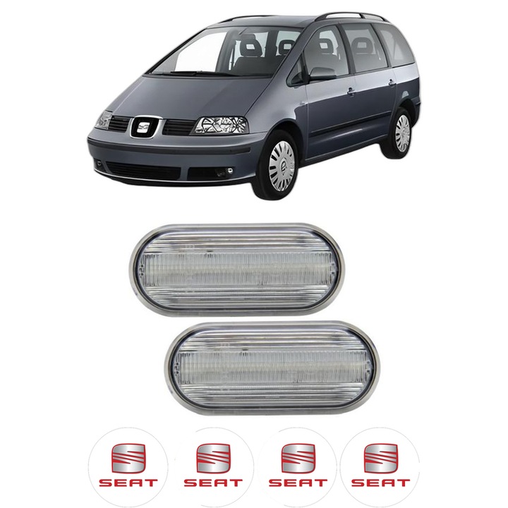 Set lumini semnalizare Partea Dreapta / Stanga SEAT ALHAMBRA (7V8, 7V9) din 1996-2010, Auto, Blic, 4 Stickere auto cu SEAT