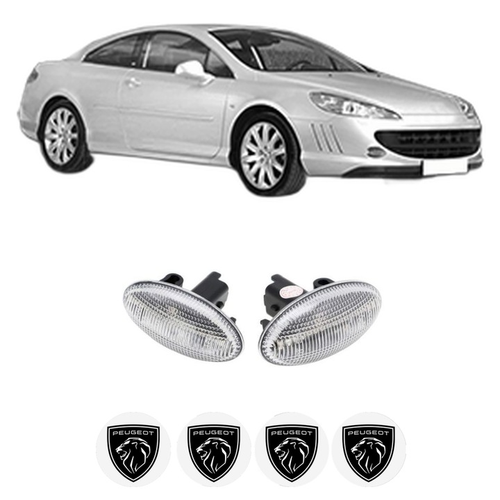 Set lumini semnalizare Partea Dreapta / Stanga PEUGEOT 407 Coupe (6C_) din 2005-2009, Auto, Blic, 4 Stickere auto cu PEUGEOT