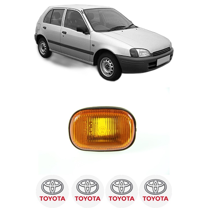 Semnalizator Partea Dreapta / Stanga TOYOTA STARLET (_P9_) din 1996-1999, Auto, Depo, 4 Stickere auto cu TOYOTA