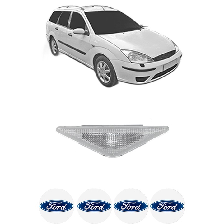 Semnalizator Partea Dreapta / Stanga FORD FOCUS I Estate Van (DNW) din 1998-2005, Auto, Depo, 4 Stickere auto cu FORD