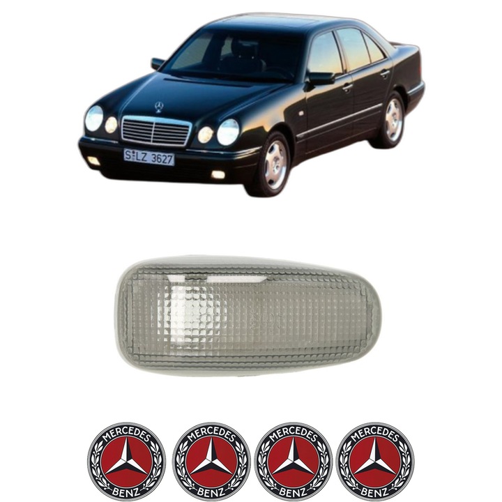 Semnalizator Partea Dreapta / Stanga MERCEDES-BENZ E-CLASS (W210) din 1995-2002, Auto, Depo, 4 Stickere auto cu MERCEDES-BENZ