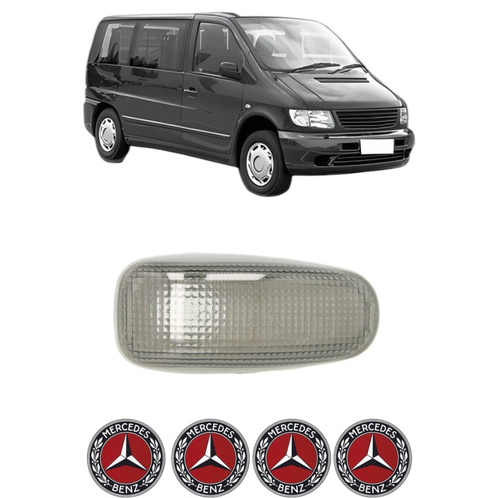 Semnalizator Partea Dreapta / Stanga MERCEDES-BENZ V-CLASS (638/2) din 1996-2003, Auto, Depo, 4 Stickere auto cu MERCEDES-BENZ