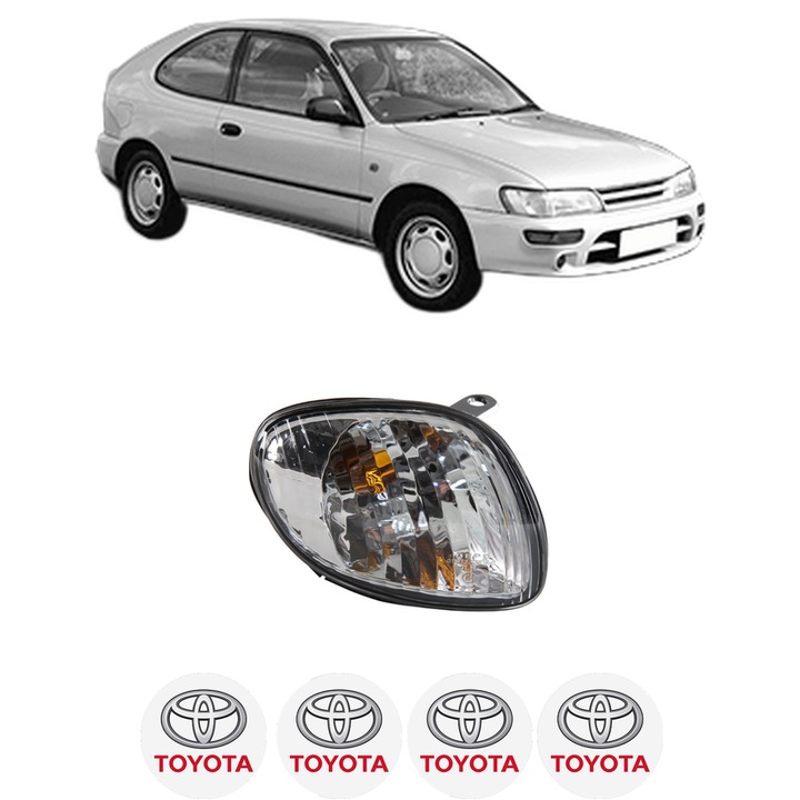 Semnalizator Fata Dreapta TOYOTA COROLLA Compact (_E10_) din 1992-1997, Auto, Depo, 4 Stickere auto cu TOYOTA