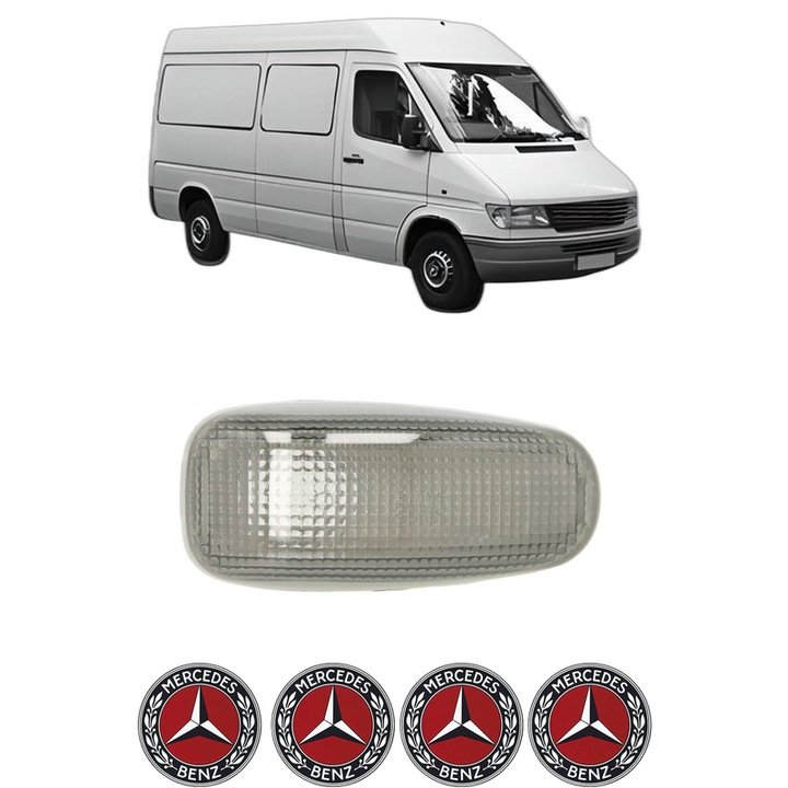Semnalizator Partea Dreapta / Stanga MERCEDES-BENZ SPRINTER 4-t Van (B904) din 1995-2006, Auto, Depo, 4 Stickere auto cu MERCEDES-BENZ