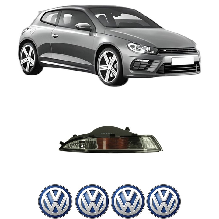 Semnalizator Fata Dreapta Volkswagen SCIROCCO III (137, 138) din 2008-2017, Auto, Depo, 4 Stickere auto cu Volkswagen