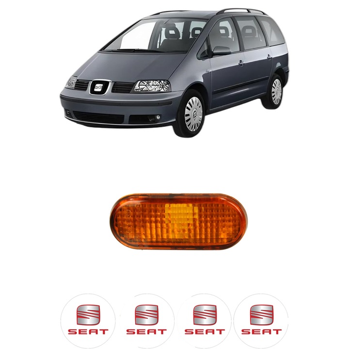 Semnalizator Partea Dreapta / Stanga SEAT ALHAMBRA VAN (7V8, 7V9) din 1996-2010, Auto, Depo, 4 Stickere auto cu SEAT