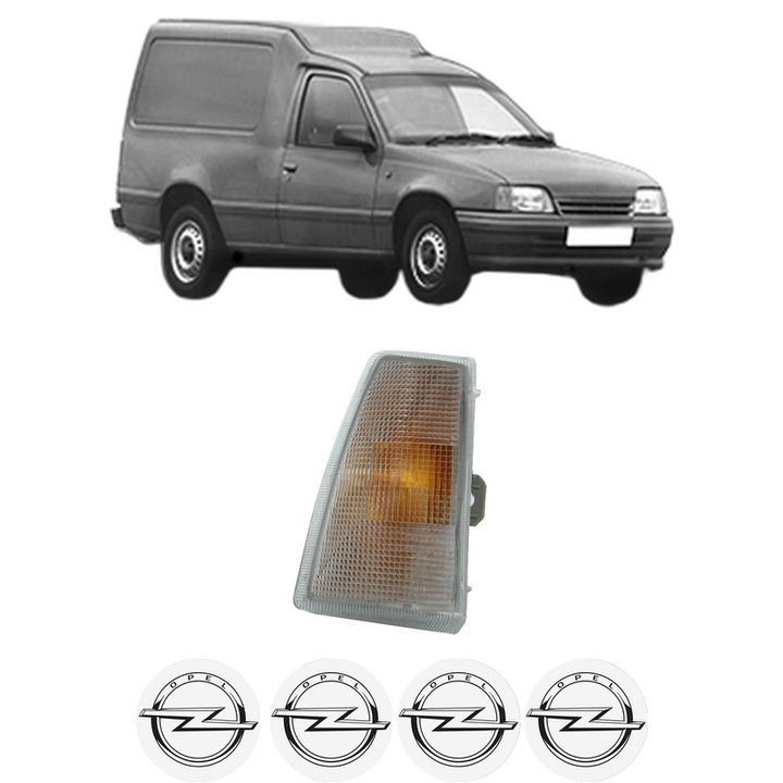 Semnalizator Fata Dreapta OPEL KADETT E Combo (T85) din 1986-1994, Auto, Depo, 4 Stickere auto cu OPEL