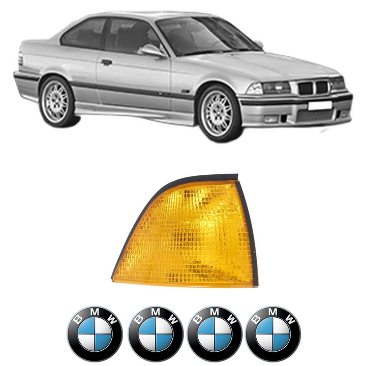 Semnalizator Fata Dreapta BMW Seria 3 Coupe (E36) din 1991-1999, Auto, Depo, 4 Stickere auto cu BMW Seria