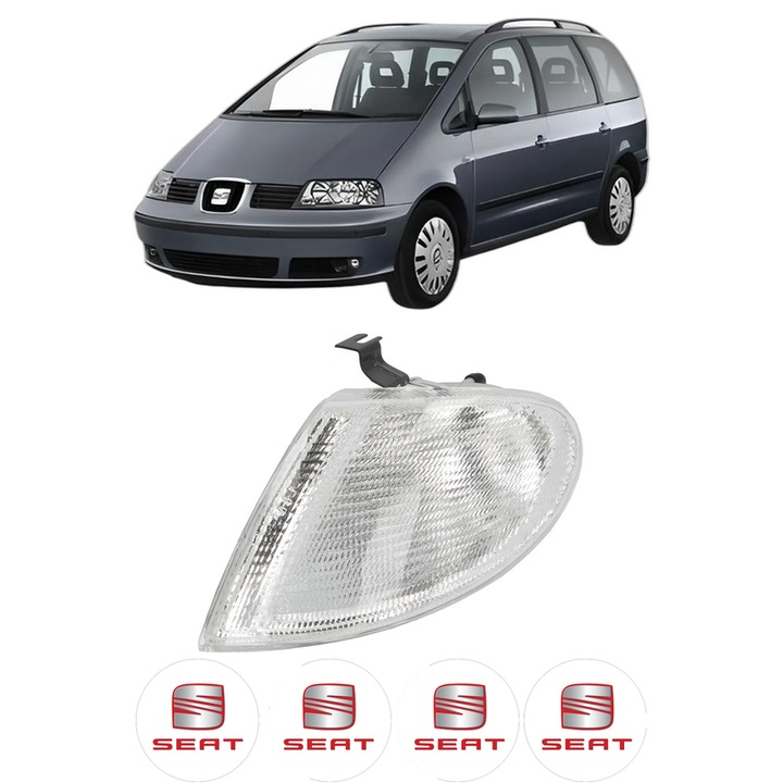 Semnalizator Fata Stanga SEAT ALHAMBRA (7V8, 7V9) din 1996-2010, Auto, Depo, 4 Stickere auto cu SEAT