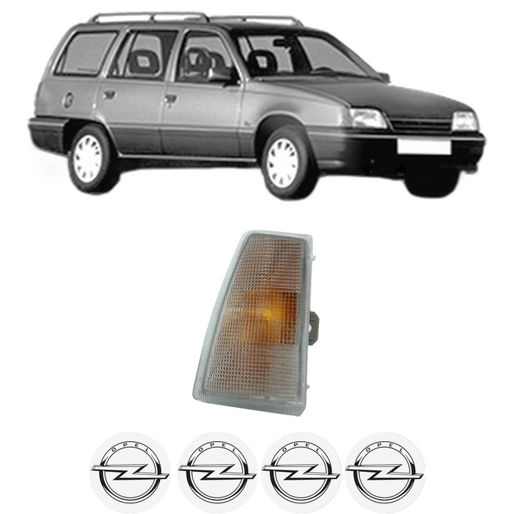 Semnalizator Fata Dreapta OPEL KADETT E Estate (T85) din 1984-1991, Auto, Depo, 4 Stickere auto cu OPEL