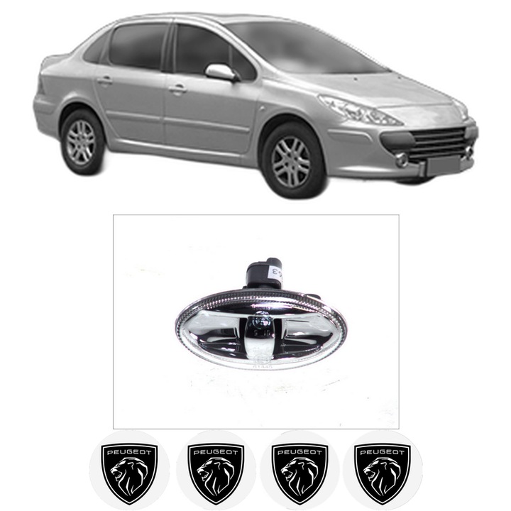 Semnalizator Partea Dreapta / Stanga PEUGEOT 307 Saloon din 2006-2012, Auto, Depo, 4 Stickere auto cu PEUGEOT