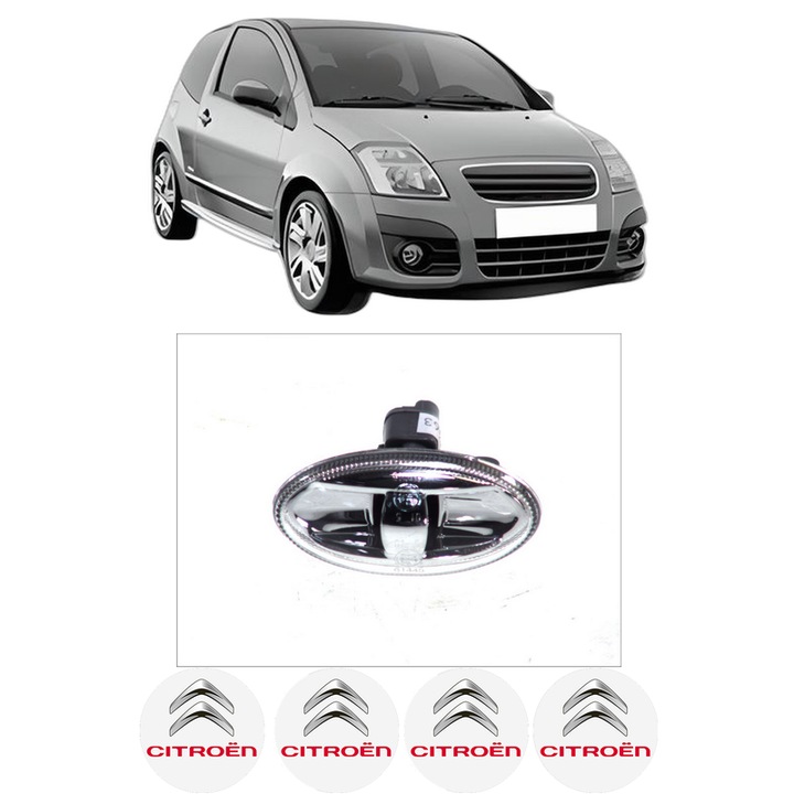 Semnalizator Partea Dreapta / Stanga CITROEN C2 (JM_) din 2003-2012, Auto, Depo, 4 Stickere auto cu CITROEN