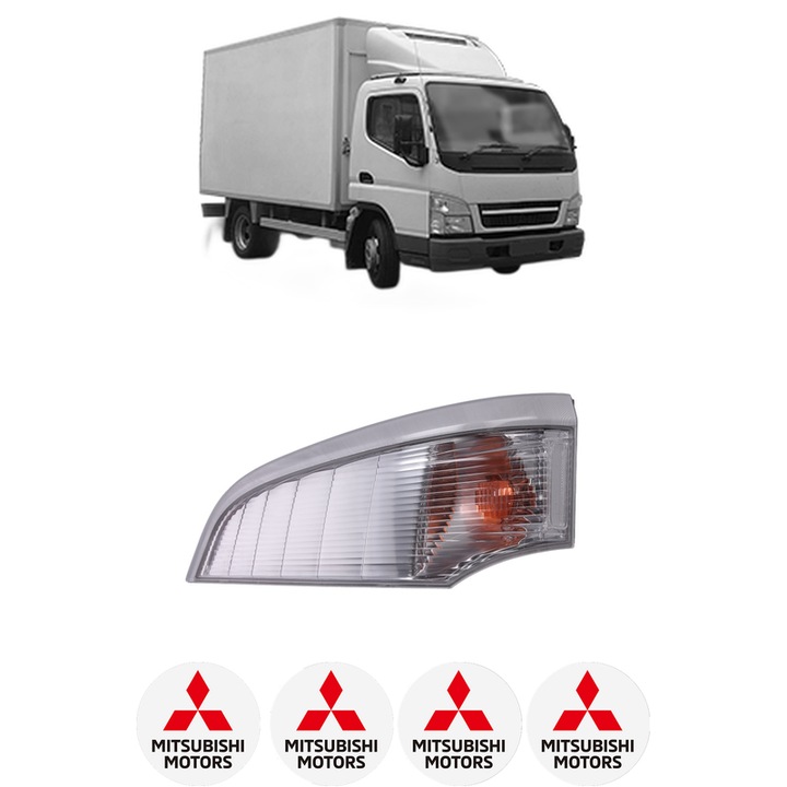 Lumina de clarificare Fata Stanga MITSUBISHI Canter (FB7, FB8, FE7, FE8) VII din 2001-2010, Auto, Depo, 4 Stickere auto cu MITSUBISHI