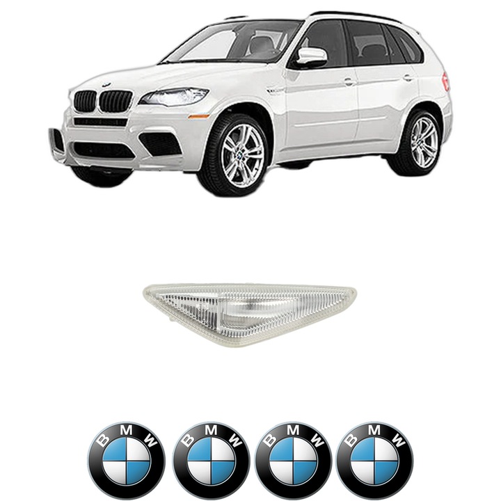 Semnalizator Partea Stanga BMW Seria X5 (E70) din 2006-2013, Auto, Depo, 4 Stickere auto cu BMW Seria