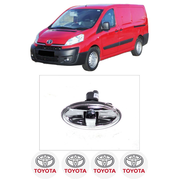 Semnalizator Partea Dreapta / Stanga TOYOTA PROACE Van (MDX_) din 2013-2016, Auto, Depo, 4 Stickere auto cu TOYOTA