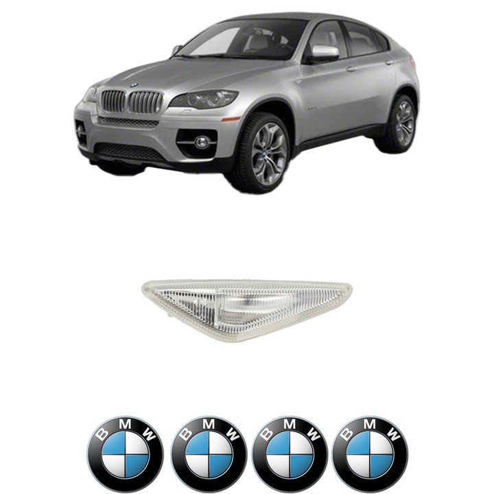 Semnalizator Partea Stanga BMW Seria X6 (E71, E72) din 2007-2014, Auto, Depo, 4 Stickere auto cu BMW Seria