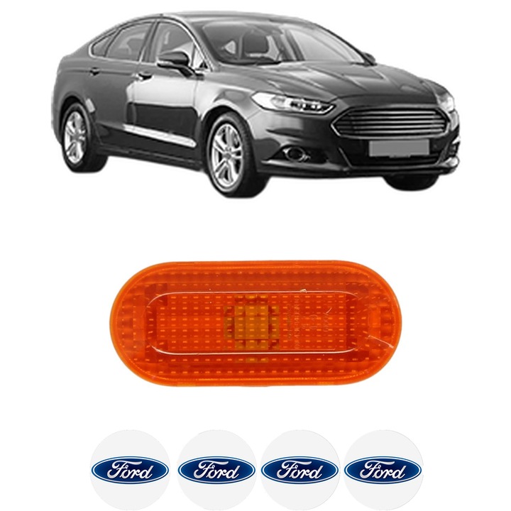 Semnalizator Partea Dreapta / Stanga FORD FUSION din 2002-2012, Auto, Depo, 4 Stickere auto cu FORD
