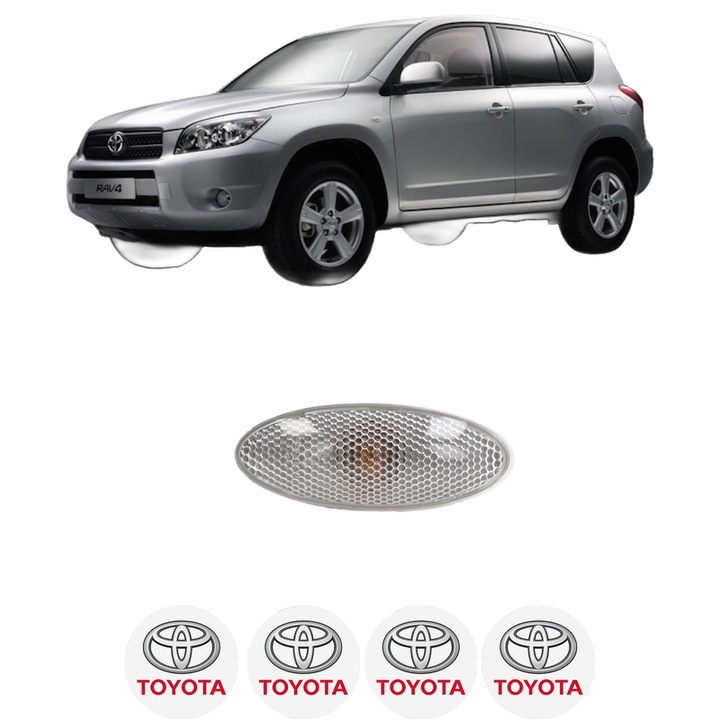 Semnalizator Partea Dreapta / Stanga TOYOTA RAV 4 III (_A3_) din 2005-2013, Auto, Depo, 4 Stickere auto cu TOYOTA