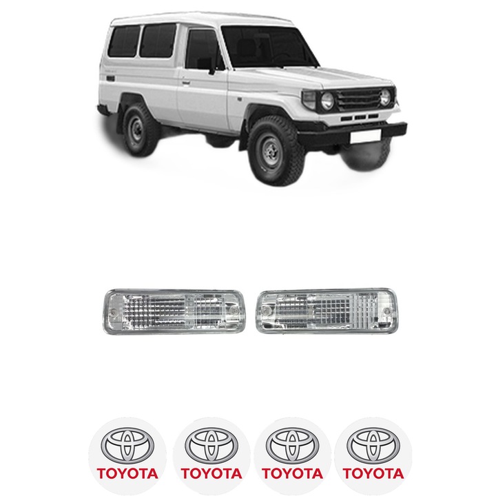 Semnalizator Fata 0 TOYOTA LAND CRUISER (_J7_, _JL7_) din 1984-1996, Auto, Depo, 4 Stickere auto cu TOYOTA