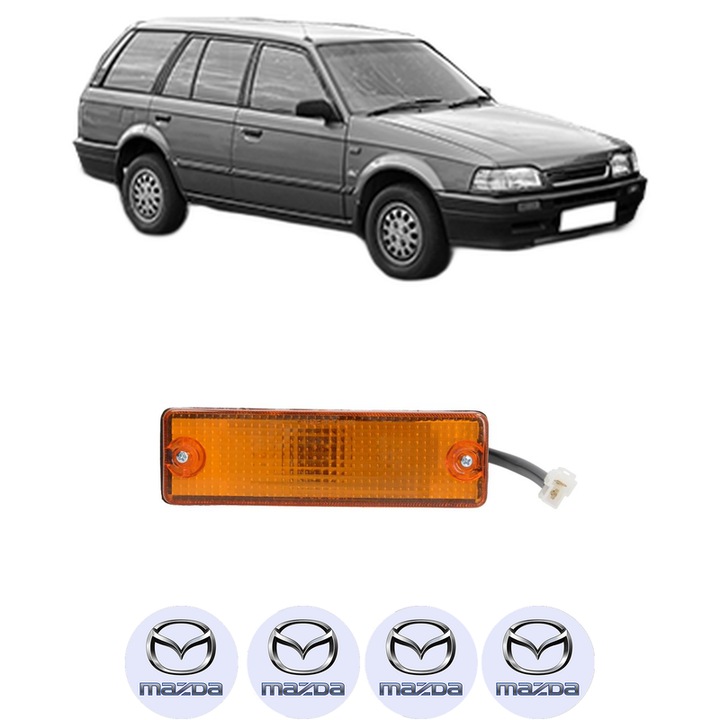 Semnalizator Fata Dreapta / Stanga MAZDA 323 III Station Wagon (BW) din 1986-1995, Auto, Depo, 4 Stickere auto cu MAZDA