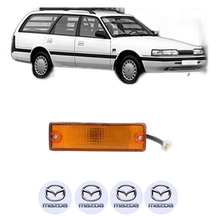 Semnalizator Fata Dreapta / Stanga MAZDA 626 III Station Wagon (GV) din 1988-1997, Auto, Depo, 4 Stickere auto cu MAZDA